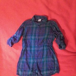 Girls long flanel top